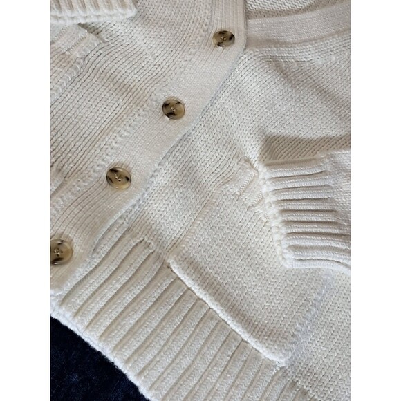J.Crew Heritage Cotton Relaxed Cardigan Ivory CG810 $98 Size XL NWT - Picture 5 of 9